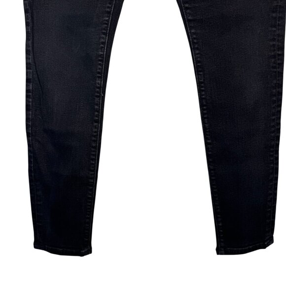 Loft High Waisted Black Skinny Jeans Pants Goth Punk Emo Metal Alternative Sz 7 - Picture 4 of 7